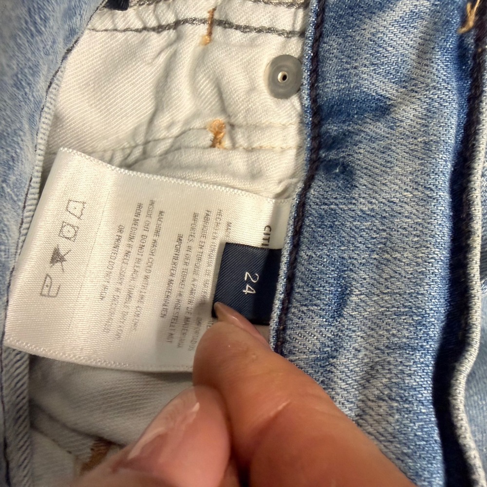 Citizens of Humanity Ella High Rise Straight Leg Jeans‎ Light Wash 24 Distressed - Picture 8 of 11